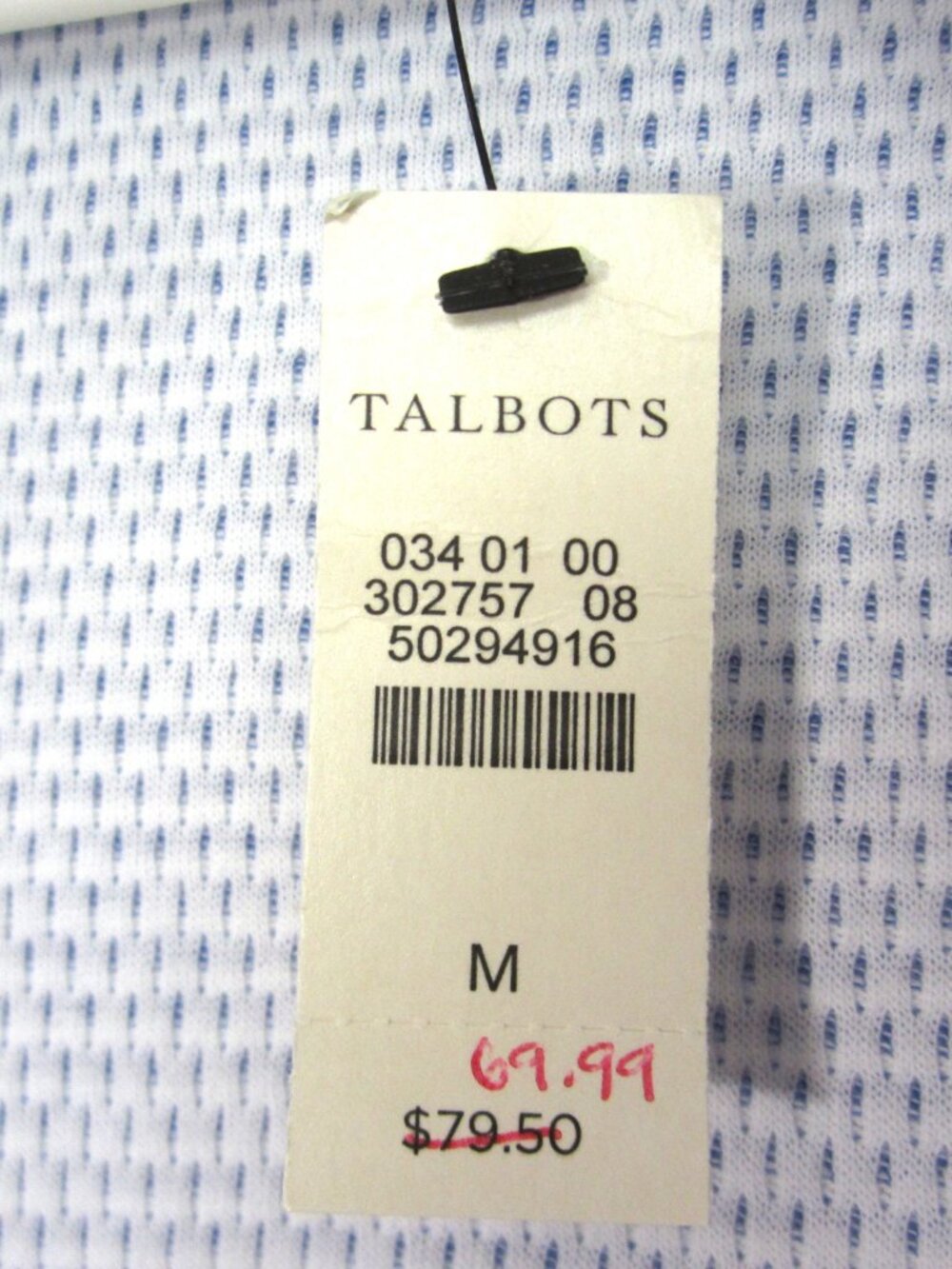 Talbots NEW Size M Blue White Stripe Open Front Jacket Cardigan Hood Pockets - Picture 8 of 11